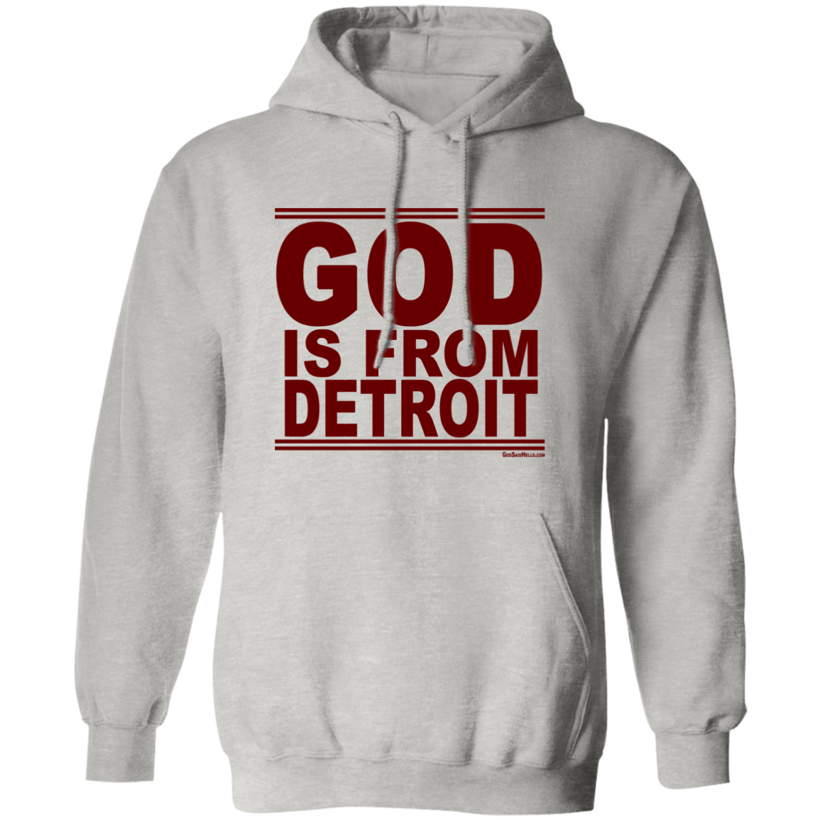 #GodIsFromDetroit - Pullover Hoodie (Maroon)
