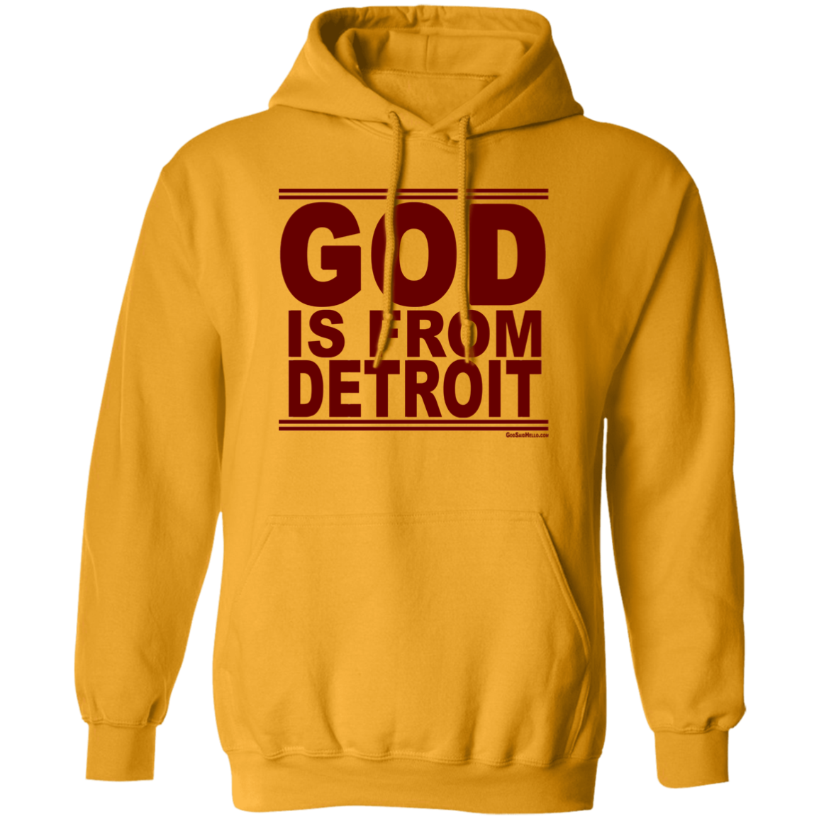 #GodIsFromDetroit - Pullover Hoodie (Maroon)