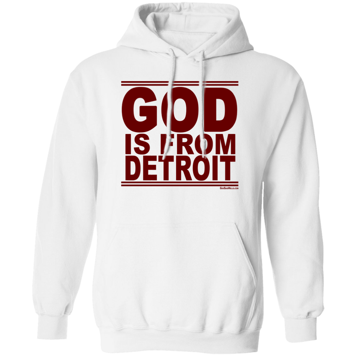 #GodIsFromDetroit - Pullover Hoodie (Maroon)