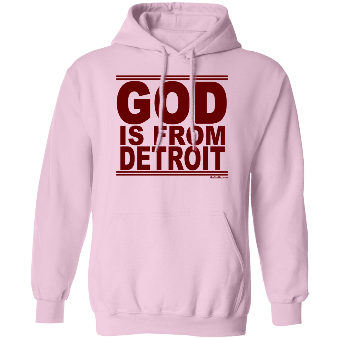 #GodIsFromDetroit - Pullover Hoodie (Maroon)