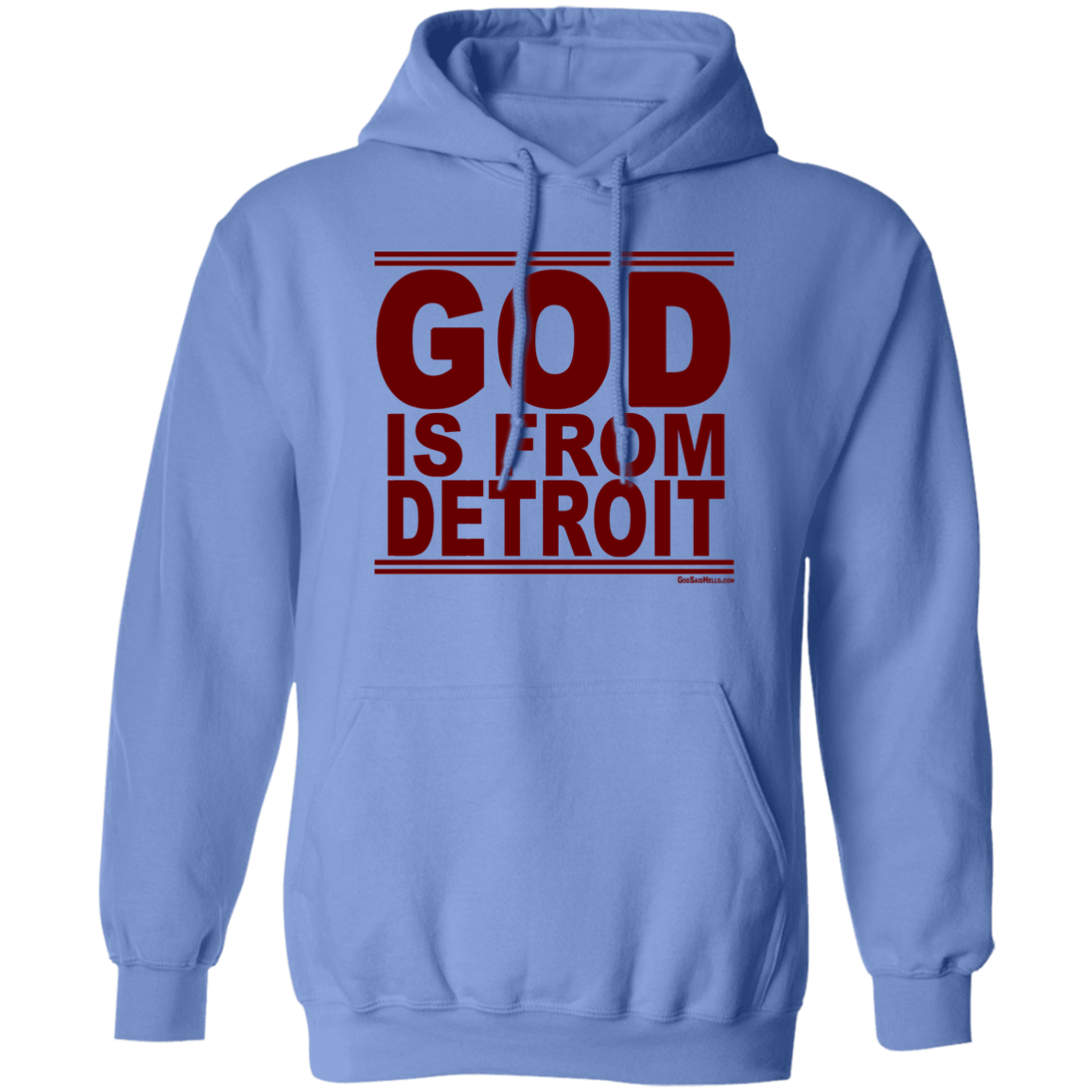 #GodIsFromDetroit - Pullover Hoodie (Maroon)