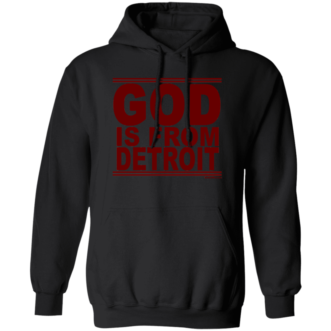 #GodIsFromDetroit - Pullover Hoodie (Maroon)