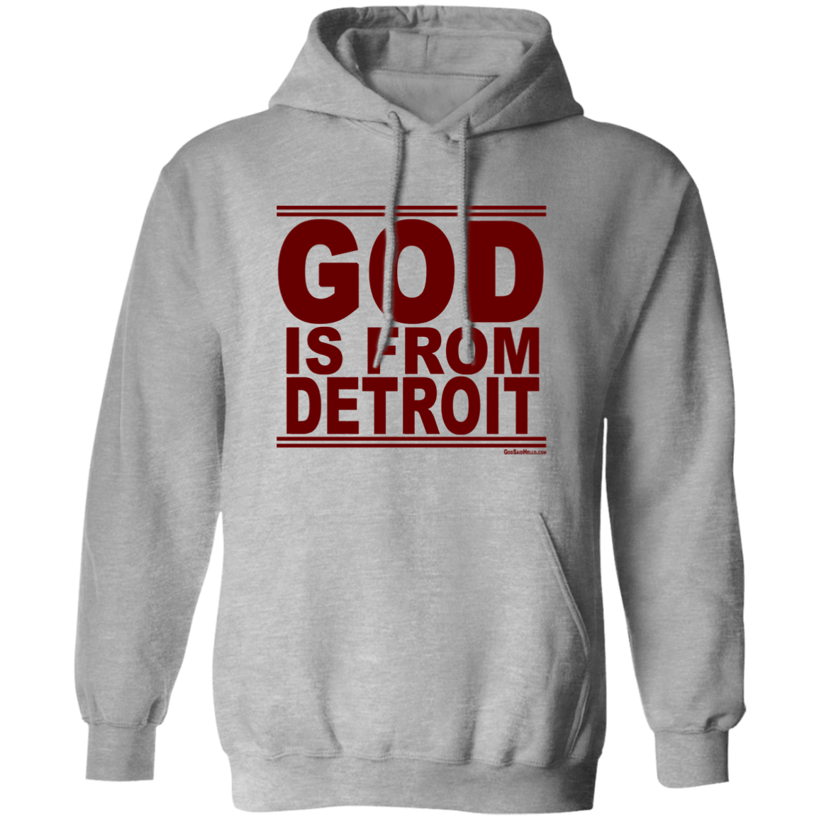 #GodIsFromDetroit - Pullover Hoodie (Maroon)